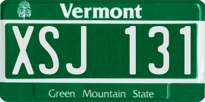VT license plate XSJ131