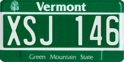 VT license plate XSJ146
