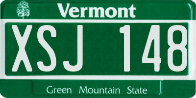 VT license plate XSJ148