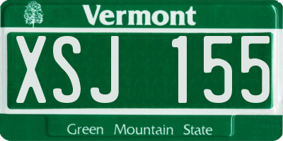 VT license plate XSJ155