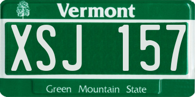 VT license plate XSJ157