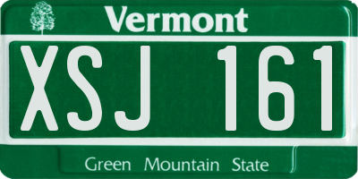 VT license plate XSJ161