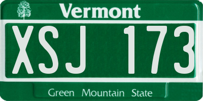 VT license plate XSJ173