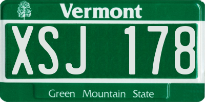 VT license plate XSJ178