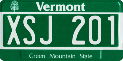 VT license plate XSJ201