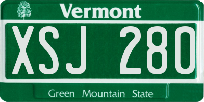 VT license plate XSJ280