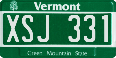 VT license plate XSJ331