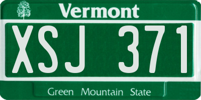 VT license plate XSJ371