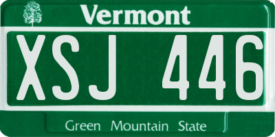 VT license plate XSJ446