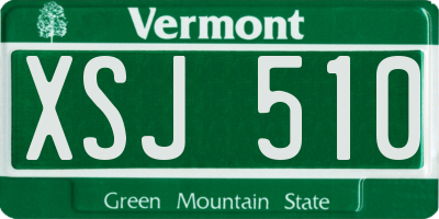 VT license plate XSJ510
