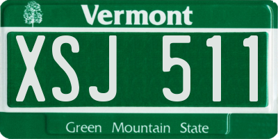 VT license plate XSJ511