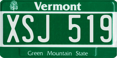 VT license plate XSJ519