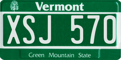 VT license plate XSJ570