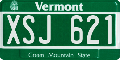 VT license plate XSJ621