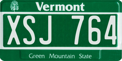 VT license plate XSJ764