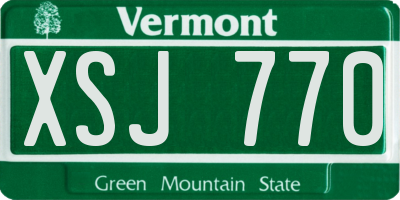 VT license plate XSJ770