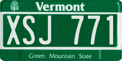 VT license plate XSJ771