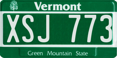 VT license plate XSJ773
