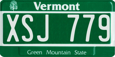 VT license plate XSJ779