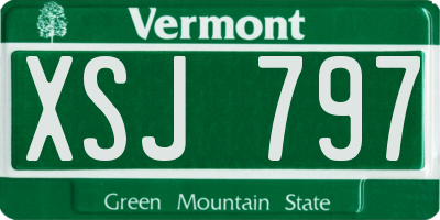 VT license plate XSJ797