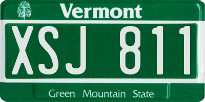 VT license plate XSJ811