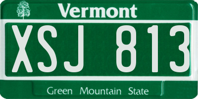 VT license plate XSJ813