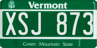VT license plate XSJ873
