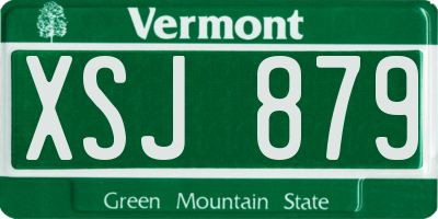 VT license plate XSJ879