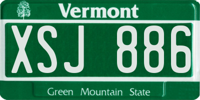 VT license plate XSJ886