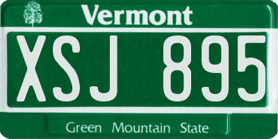 VT license plate XSJ895