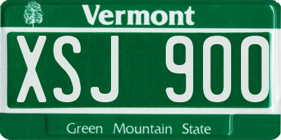 VT license plate XSJ900