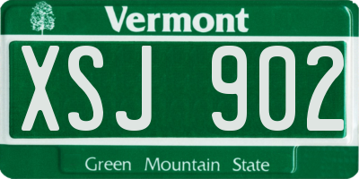 VT license plate XSJ902
