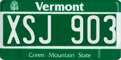 VT license plate XSJ903
