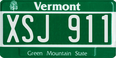 VT license plate XSJ911