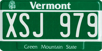 VT license plate XSJ979
