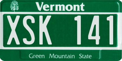VT license plate XSK141