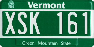 VT license plate XSK161