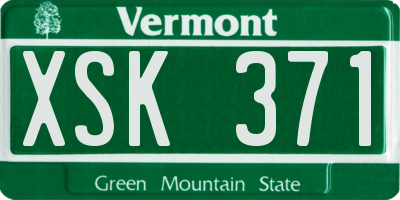 VT license plate XSK371