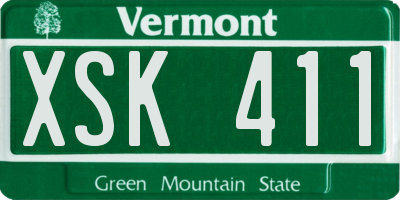 VT license plate XSK411