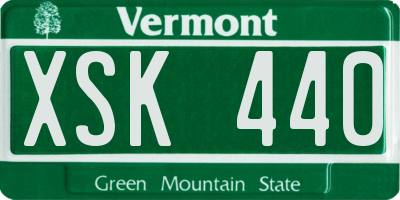 VT license plate XSK440