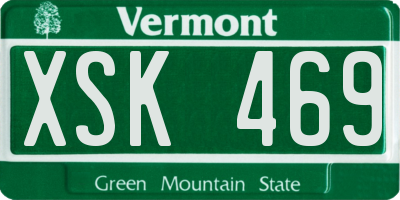 VT license plate XSK469