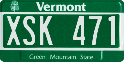 VT license plate XSK471