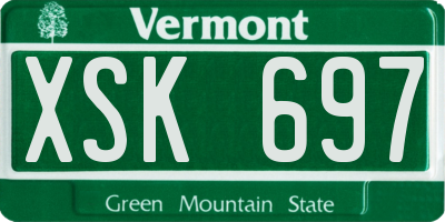 VT license plate XSK697