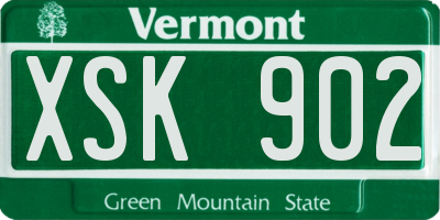 VT license plate XSK902
