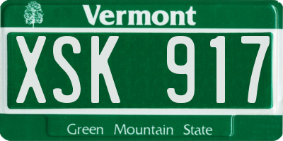 VT license plate XSK917