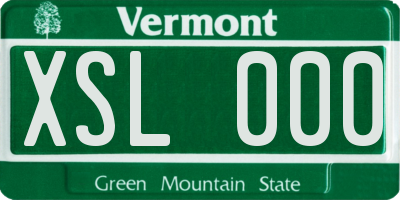 VT license plate XSL000