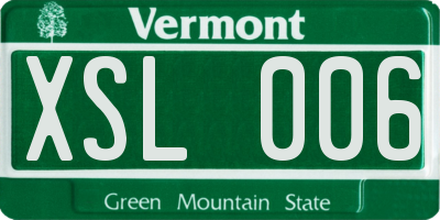 VT license plate XSL006