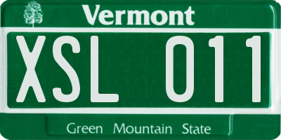 VT license plate XSL011