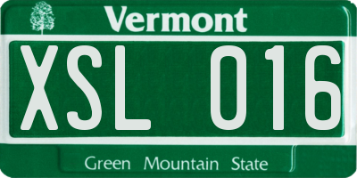 VT license plate XSL016