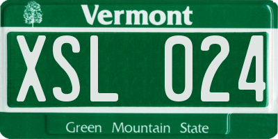 VT license plate XSL024